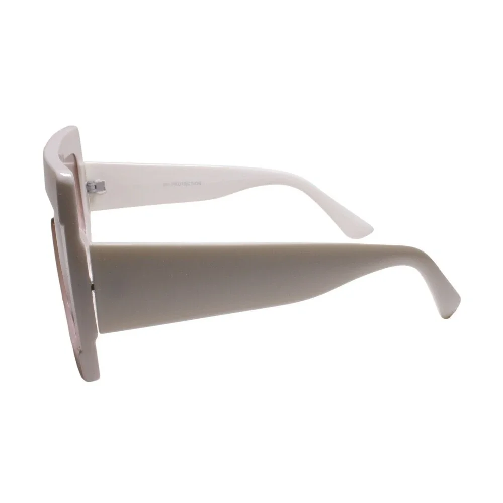 Swag Dapper Clubbing Flat Top Modern Hip Mens Womens White Sunglasses